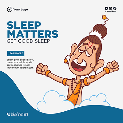 Template banner of sleep matters get good sleep