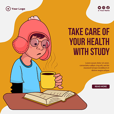 Template banner of take care of your health