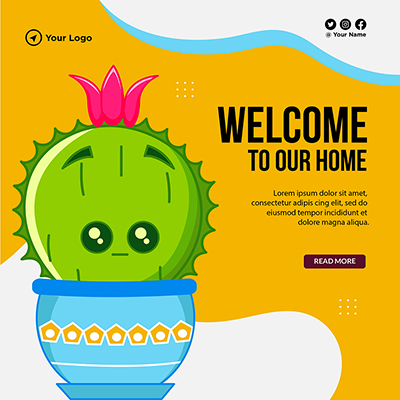 Welcome to our home banner template