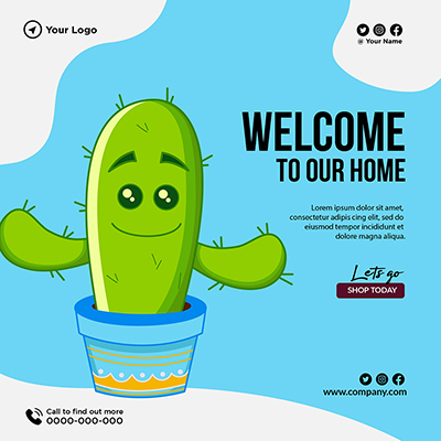 Welcome to our home template banner