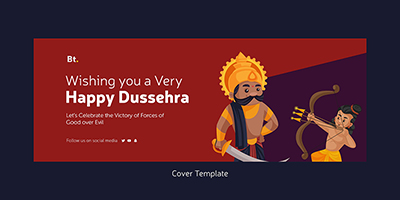 Wishing you a very happy dussehra cover template