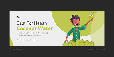 Best for health coconut water cover template