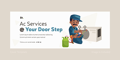 Cover template of AC services at your door step