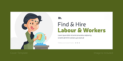 Find and hire labour and workers cover template