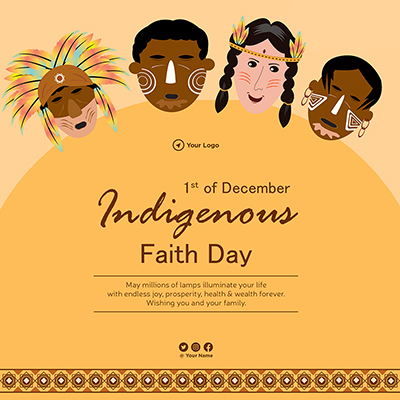 Indigenous faith day template banner