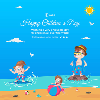 Template banner of happy children's day Template banner of happy children's day