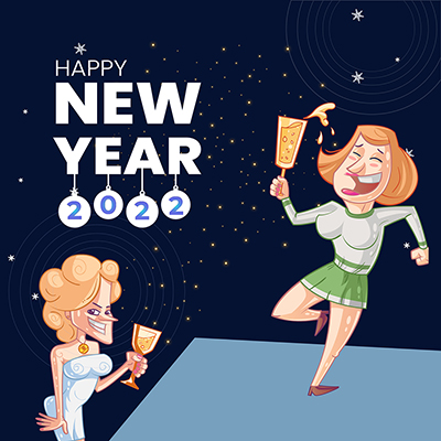 Banner template for happy new year 2022 design