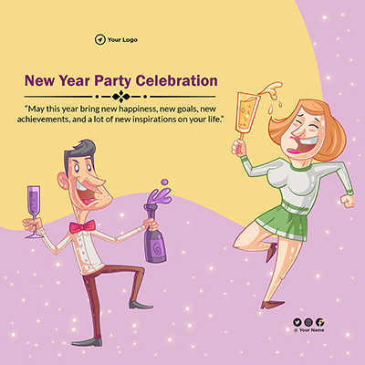 Banner template of the new year 2022 party celebration