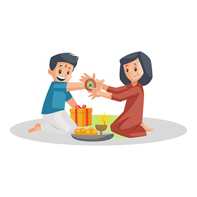 Brother and sister are celebrating Rakhi Brother and sister are celebrating Rakhi