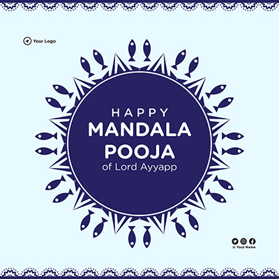 Happy mandala pooja of lord ayyapp on the banner template