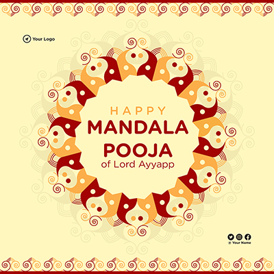 Happy mandala pooja of lord ayyapp on the template banner