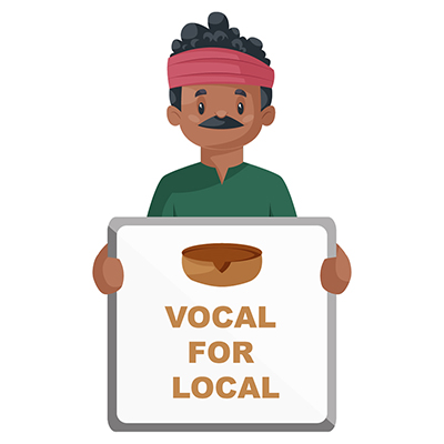 Potter is showing vocal for local text board in hands