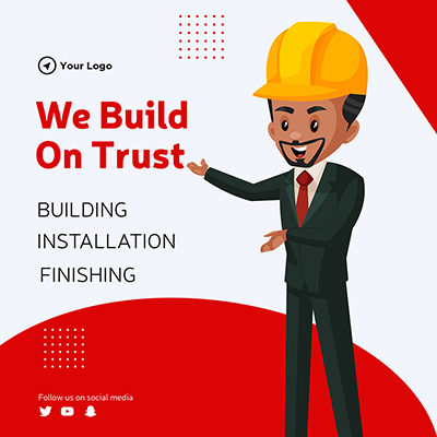 We build on trust social media banner template