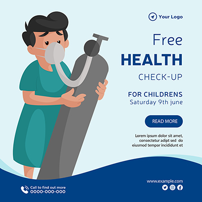 Banner template of free health check-up