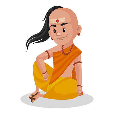 Chanakya is sitting on the floor
