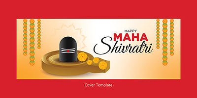 Cover design with the happy maha shivratri template