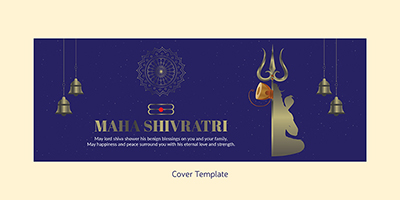 Cover template for a maha shivratri design