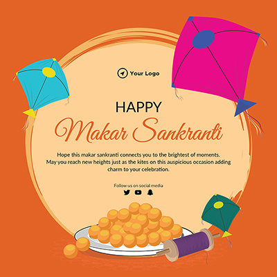 Festival of happy makar sankranti with the template design