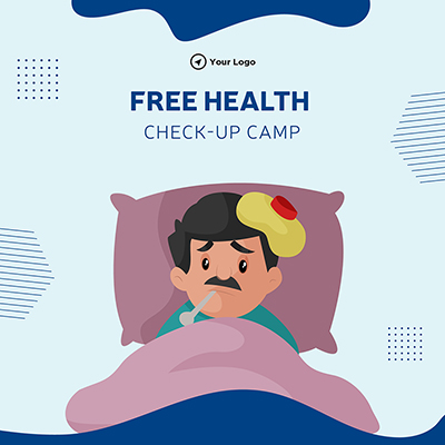 Free health check-up camp banner template
