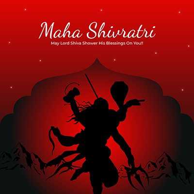 Maha shivratri festival event banner template