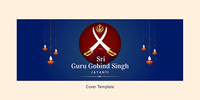 Sri guru gobind singh jayanti cover page design