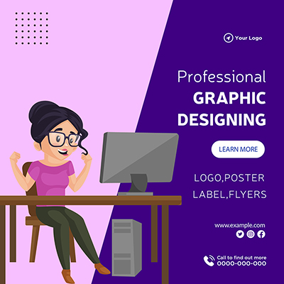 Template banner of professional graphic designing