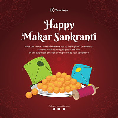 Template design of happy makar sankranti festival