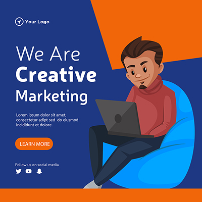 We are creative marketing banner design template
