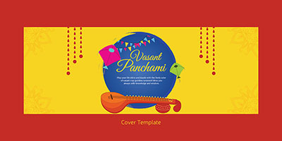 Cover template design of vasant panchami
