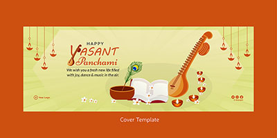 Cover template of happy vasant panchami