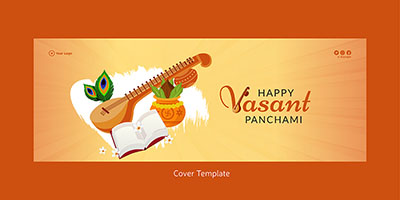 Cover template of the happy vasant panchami