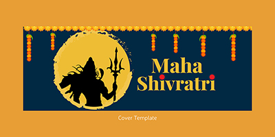 Maha shivratri event facebook cover template