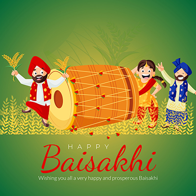 Banner template with happy baisakhi