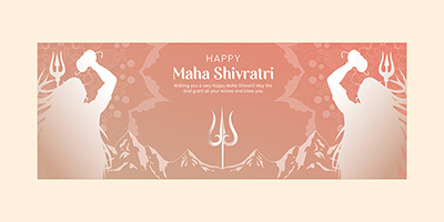 Hindu event happy maha shivratri cover page template