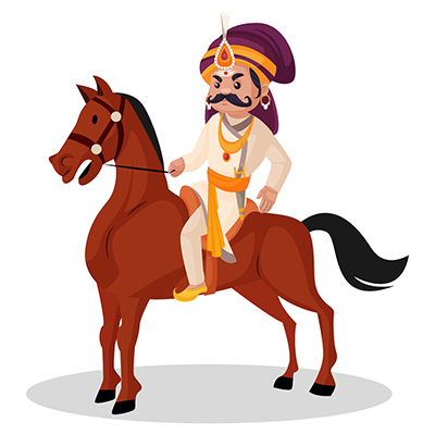Prithviraj chauhan is riding a horse