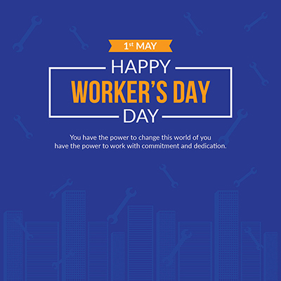 Banner template for happy workers day