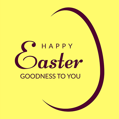 Banner template for the happy easter goodness to you