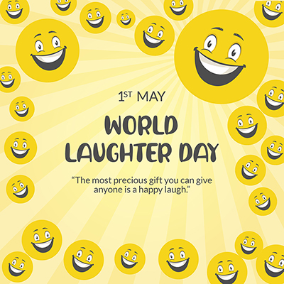 Banner template for world laughter day