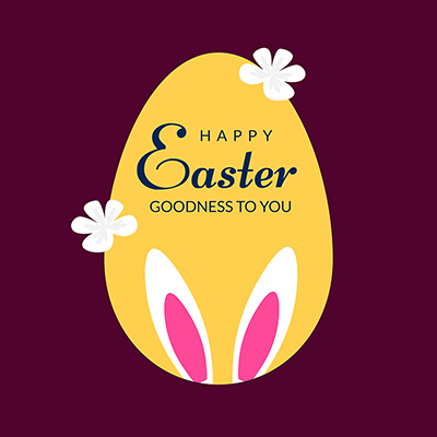 Banner template of the happy easter goodness to you