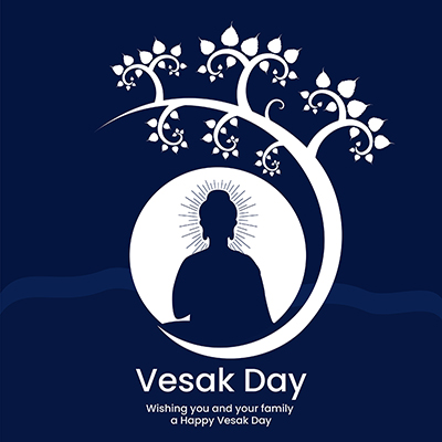 Banner template of vesak day event