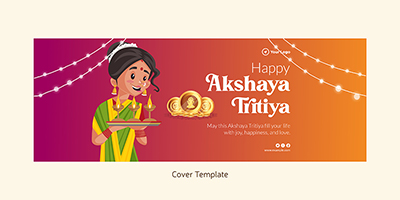 Happy akshaya tritiya on cover design template