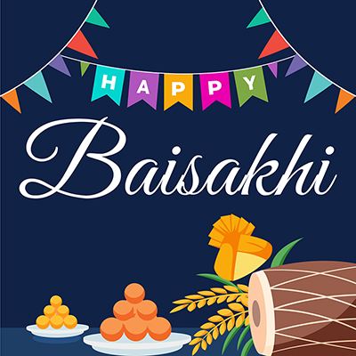 Happy baisakhi celebrations template banner