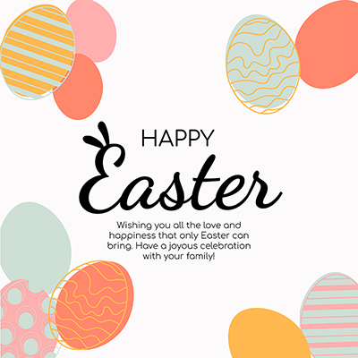 Happy easter festival on a template banner design