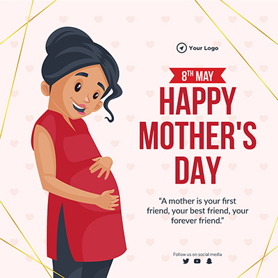 Happy mother’s day with banner template design
