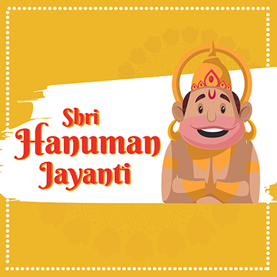Shri hanuman jayanti with a template banner