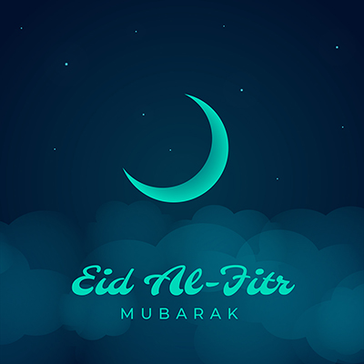 Template banner design of eid al-fitr mubarak