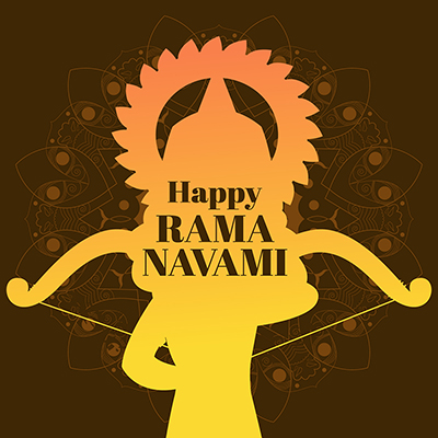 Template banner of happy rama navami