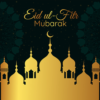 Template banner of the Eid ul-fitr mubarak