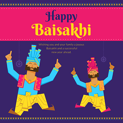Template banner of the happy baisakhi celebrations