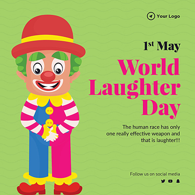 Template banner with the world laughter day